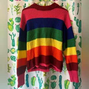 Rainbow Sweater: Size Large
